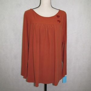 LIZ in LA Top Plus Sizes 1X 2X 3X Long Sleeve